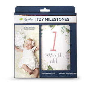 Double-Sided Baby Milestone Cards - Floral Cards