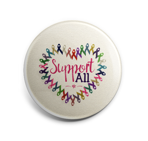 Badge Button - Printed - Support All