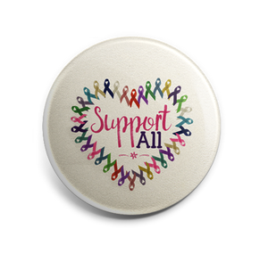 Badge Button - Printed - Support All