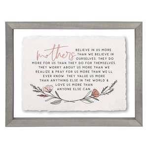 Mothers Believe In Us - Floating Art Rectangle