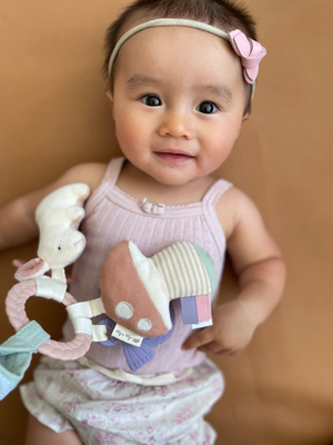 Bitzy Busy Ring Teething Activity Toy - Bunny