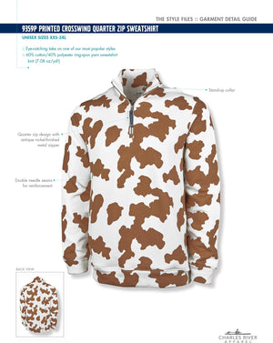 Crosswind Quarter Zip Sweatshirt - Leopard