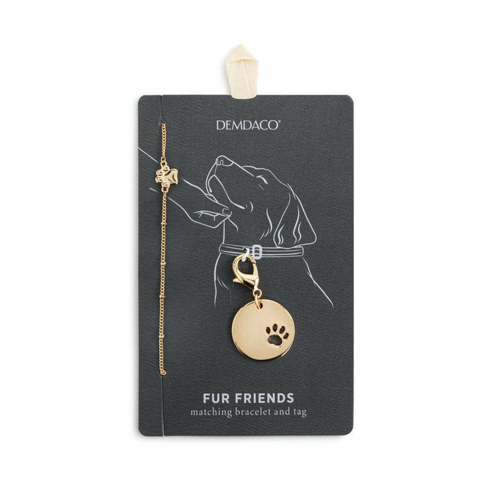 Bracelet/Collar Charm Set - Gold Paw