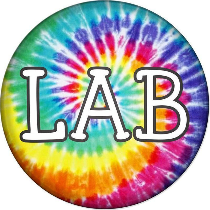 Badge Button - Printed - Tie Dye 337 - LAB