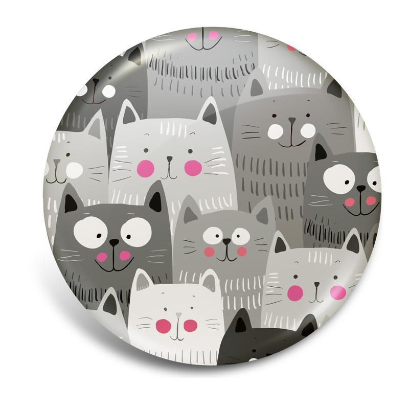 Badge Button - Printed - Cat Frenzy