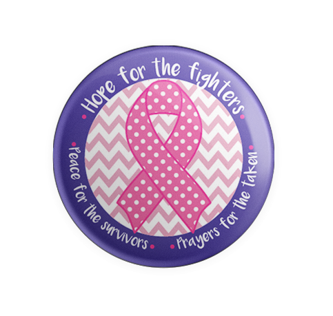 Badge Button - Printed - Pink Hope Reel