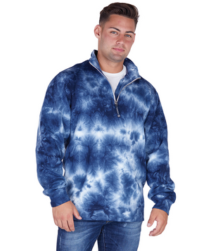 Crosswind Quarter Zip Sweatshirt Tie-Dye 9359T - Navy