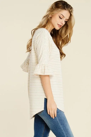 Heather Half Sleeve Top - Heather