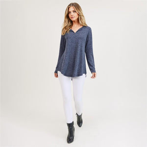Summit Women's Long Sleeve Tunic - Denim Blue