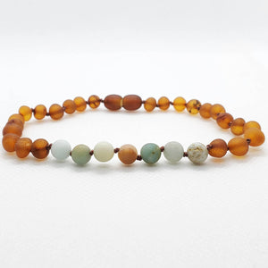 RBA - Adult Baltic Amber + Gemstone Anklet