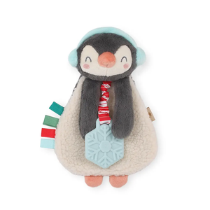 Itzy Lovey Plush + Teether - Holiday Penguin
