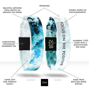 ZOX Wristband - Focus on the Positive - Medium Size