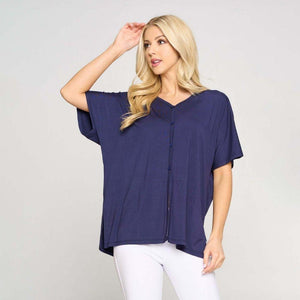 Doxie Women's Plus Size Knit Top - Navy