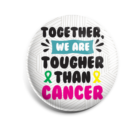 Badge Button - Printed - Tougher Than Cancer