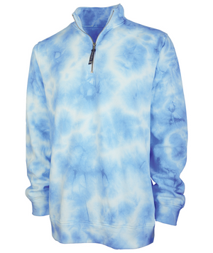 Crosswind Quarter Zip Sweatshirt Tie-Dye 9359T - Blue