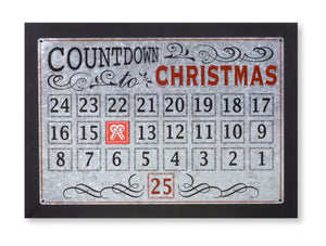 Christmas Countdown 22" L x 16.25 H Iron