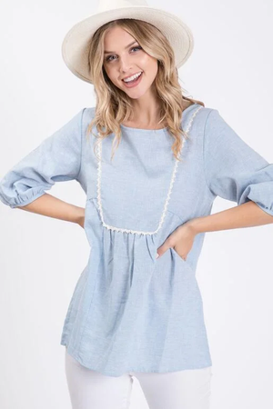 Zahara Blouse - Light Blue