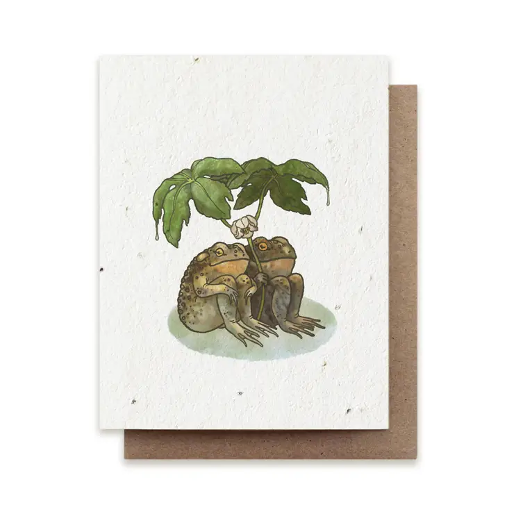 Card - Plantable Herb Seed Paper Two Toads Together