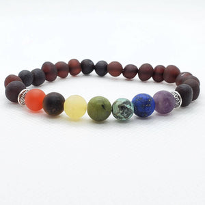 RBA - Adult CHUNKY Baltic Amber + Gemstone Bracelet