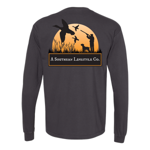 Duck Down Long Sleeve Tee - Granite