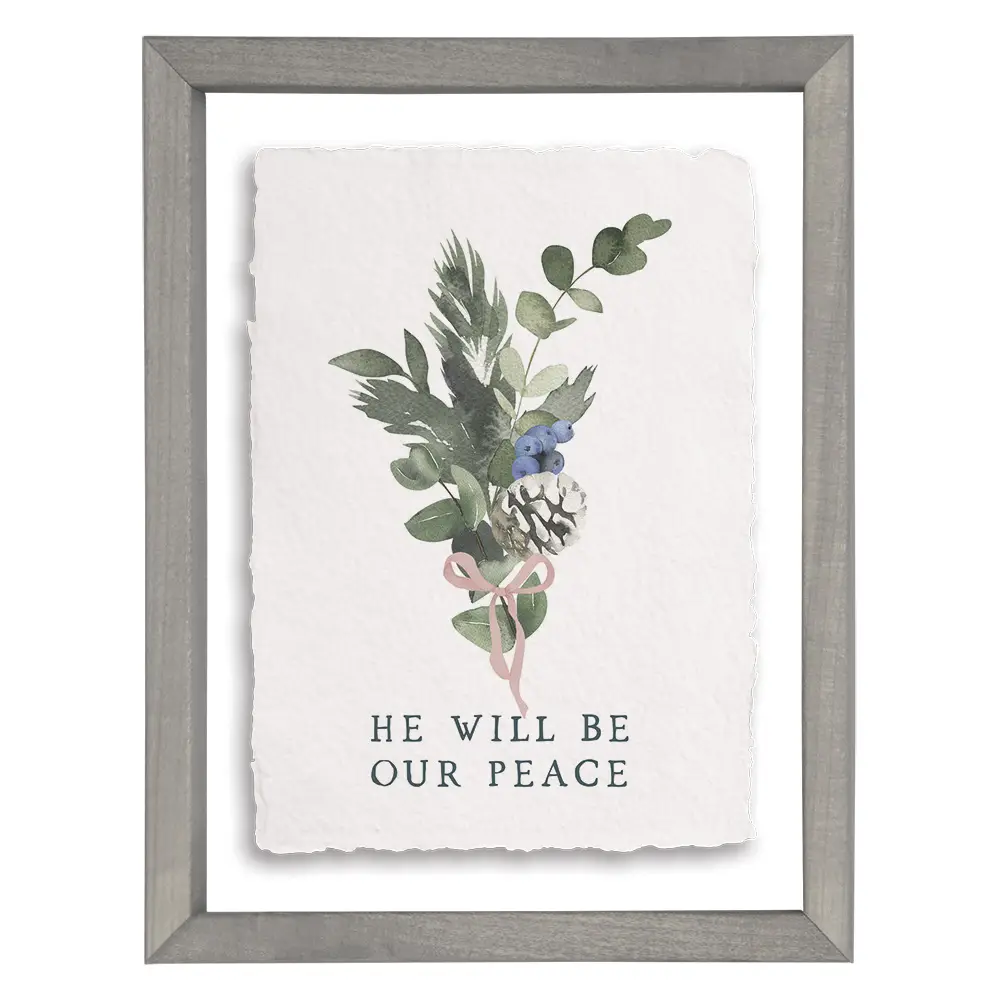 He Will Be Our Peace - Floating Wall Art Rectangle