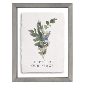He Will Be Our Peace - Floating Art Rectangle