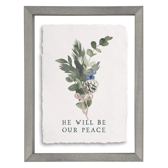 He Will Be Our Peace - Floating Art Rectangle