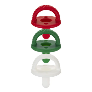 Sweetie Soother Cable Pacifier Set - 3 Holiday Colors