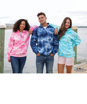 Crosswind Quarter Zip Sweatshirt Tie-Dye 9359T - Pink