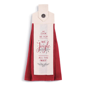 Christmas Button Loop Tea Towel - Jingle All The Way