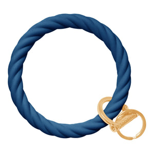 Twisted Bracelet Key Chain - Indigo Blue