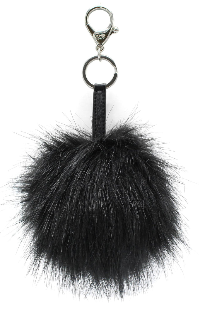 Pouf Diaper Bag Charm Keychains - Black