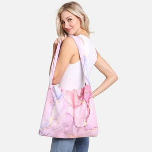 Marbled Beach Towel and Tote - Two-in-One