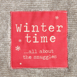 Winter Time Family Mega Blanket - Warm Gray