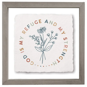 Refuge and Strength - Floating Wall Art Square