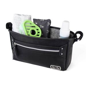 Stroller Caddy, Handy Stroller Storage - Black & Silver