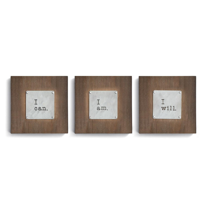 Triptych Wall Art - I Am. I Can. I Will.