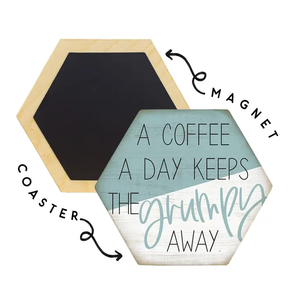 Wood Coaster with Magnetic Back