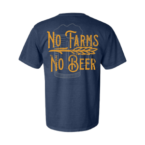 No Farms No Beer Short Sleeve Tee - Midnight Blue