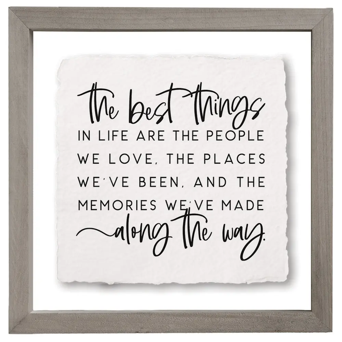 The Best Things - Floating Wall Art Square