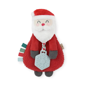 Itzy Lovey Plush + Teether Toy - Holiday Santa