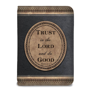 Brown & Black Zippered Journal - Trust