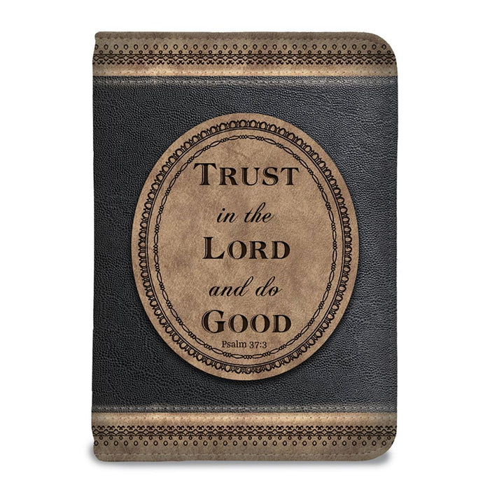 Brown & Black Zippered Journal - Trust