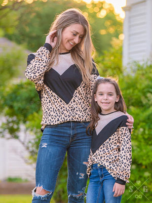 The Chevy Top w/Leopard & Champagne Sequins