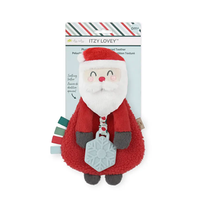 Itzy Lovey Plush + Teether Toy - Holiday Santa