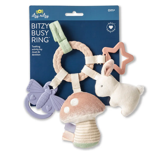 Bitzy Busy Ring Teething Activity Toy - Bunny