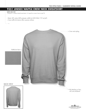 Waffle Crew Neck Sweatshirt (Unisex Fit) - Oat