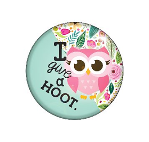 Badge Button - Printed - I Give A Hoot