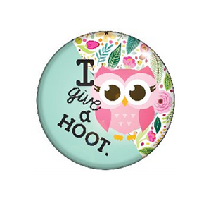 Badge Button - Printed - I Give A Hoot