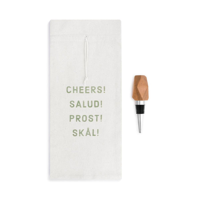 Wine Bottle Bag & Stopper - Cheers